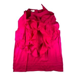 Women's Size Large Pink Short Sleeve Blouse